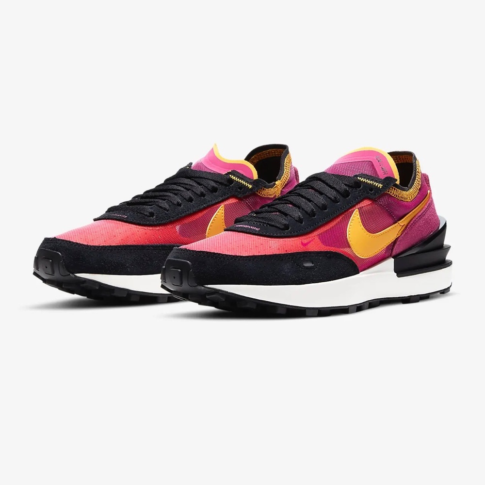 New Nike Waffle One Sneakers- Active Fuchsia & University Gold, Women’s Size 7.5